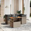 vidaXL Set Divano da Giardino 5 pz con Cuscini Grigio in Polyrattan