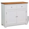 vidaXL Credenza 90x33,5x83 cm in Massello di Rovere