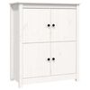 vidaXL Credenza Bianca 83x41,5x100 cm in Legno Massello di Pino