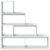 vidaXL Libreria Divisorio 4 Ripiani Bianca 143,5x29x143,5cm Truciolato