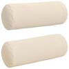 vidaXL Cuscini a rullo 2 pcs Beige Ø 25 x 70 cm Tessuto in Microfibra