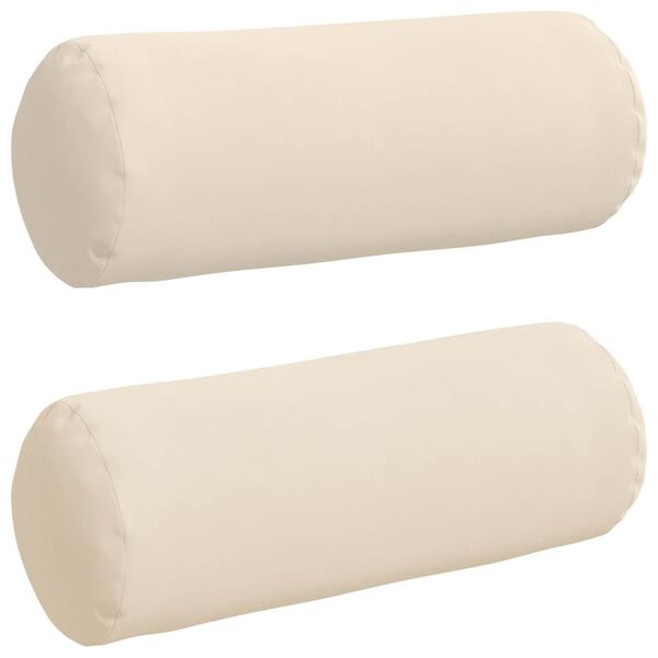 vidaXL Cuscini a rullo 2 pcs Beige Ø 25 x 70 cm Tessuto in Microfibra