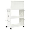 vidaXL Carrello per Attrezzi con lo scaffale Bianco 65 x 35 x 111 cm
