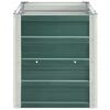 vidaXL Letto Rialzato in Acciaio Zincato 240x40x45 cm Verde