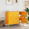 vidaXL Credenza Giallo Senape 100,5x39x79 cm in Acciaio