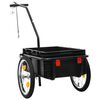 vidaXL Rimorchio Bici/Carrello Manuale 155x60x83 cm in Acciaio Nero