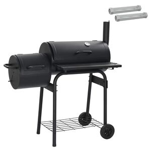 vidaXL Griglia da Esterno 103 x 60 x 113 cm Acciaio Nero