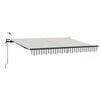 vidaXL Tenda retrattile Grigio chiaro e bianco 500 &times; 350 cm Poliestere