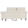 vidaXL Divano a 2 Posti Crema 120 cm in Similpelle