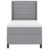 vidaXL Letto a molle con materasso Grigio chiaro 90 x 190 cm Tessuto