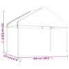 vidaXL Gazebo con Tetto Bianco 13,38x4,08x3,22 m in Polietilene