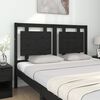 vidaXL Testiera per Letto Nera 140,5x4x100cm in Legno Massello di Pino