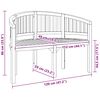 vidaXL Panchina a Forma di Banana 120 cm in Legno Massello di Teak