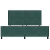 vidaXL Letto a molle con testiera Verde Scuro 180 x 200 cm Velluto