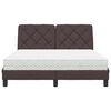 vidaXL Letto con Materasso Marrone Scuro 140x200cm Tessuto