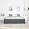 vidaXL Letto a molle con materasso Grigio scuro 180 x 200 cm Tessuto