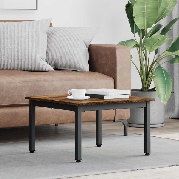 vidaXL Tavolino da salotto Quercia Fumosa 60 x 60 x 36 cm