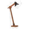 vidaXL Lampada da Pavimento Nera in Legno Massello di Mango E27