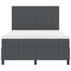 vidaXL Letto a molle Grigio scuro e bianco 193 x 144 x 128 cm
