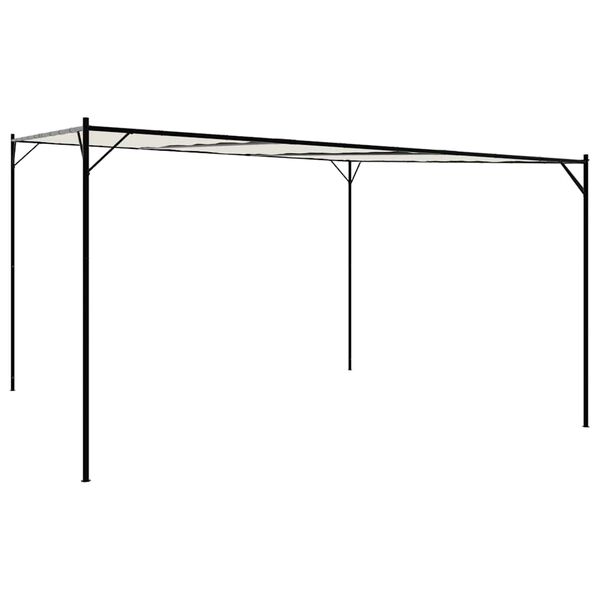 vidaXL Gazebo Bianco 4x4 m 180 g/m² Tessuto e Acciaio