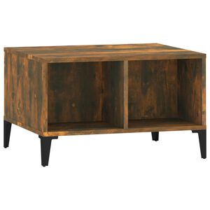 vidaXL Tavolino da Salotto Rovere Fumo 60x50x36,5 cm Legno Multistrato