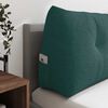 vidaXL Cuscino per Schiena Verde Scuro 180 x 24 x 50 cm Tessuto