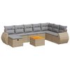vidaXL Set Divano da Giardino 9 pz con Cuscini Beige in Polyrattan