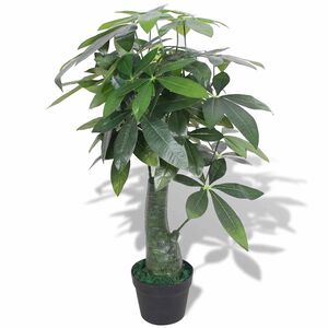vidaXL Pachira Acquatica Pianta Artificiale con Vaso 85 cm Verde