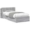 vidaXL Telaio del letto con storage Sonoma grigio 90 x 200 cm