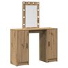 vidaXL Tavolo da Trucco Marrone 102 x 33 x 135 cm Legno ingegnerizzato