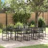 vidaXL Set da Pranzo per Giardino 9 pcs Nero