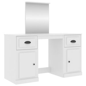 vidaXL Toeletta con Specchio Bianco 130x50x132,5 cm