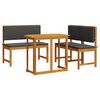 vidaXL Set Bistro da Giardino 3 pcs Marrone Legno di Acacia Massello
