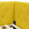 vidaXL Cornice del letto ad angolo Giallo 90 x 190 cm Velluto