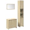 vidaXL Set Mobili da Bagno 3 pz Rovere Sonoma in Legno Multistrato