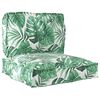 vidaXL Set di Cuscini per Pallet Tessuto Oxford Motivo Foglia Verde