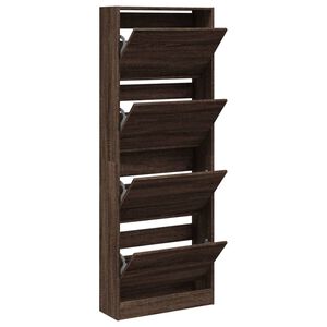 vidaXL Scarpiera Rovere Marrone 60x21x163,5 cm in Legno Multistrato