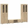 vidaXL Set mobile TV FLORIN 3 pz Rovere Sonoma Legno ingegnerizzato