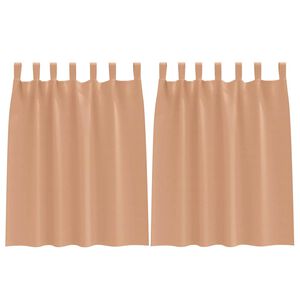 vidaXL Tende Blackout con Anelli 2 pz Marrone Chiaro 140 x 140 cm