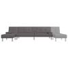 vidaXL Divano Letto a L Grigio 255x140x70 cm in Similpelle