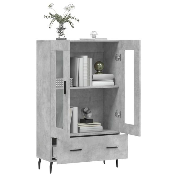vidaXL Credenza Grigio Cemento 69,5x31x115 cm in Legno Multistrato