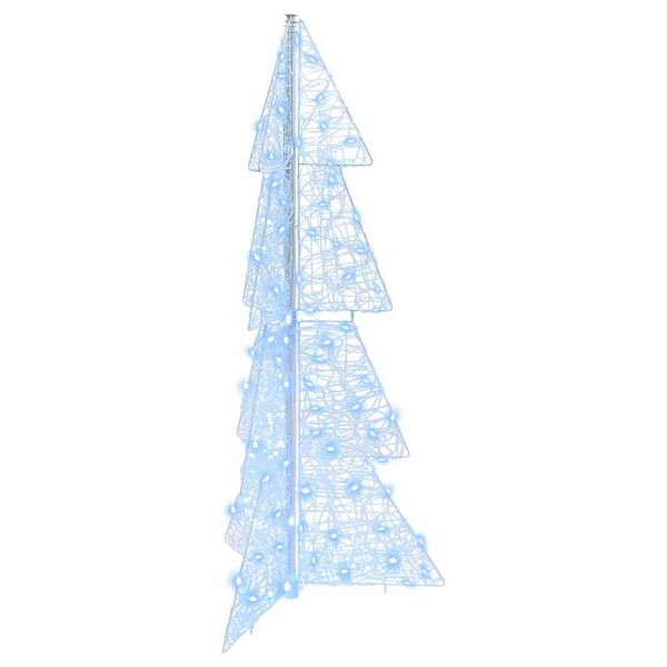 vidaXL Albero di Natale con 100 LED Bianco Freddo 120 cm Acrilico