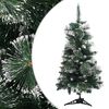 vidaXL Albero di Natale Artificiale Supporto Verde e Bianco 90 cm PVC