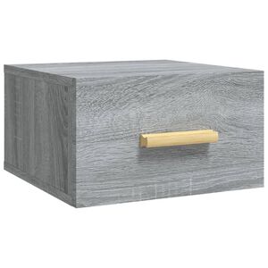 vidaXL Comodino a Muro Grigio Sonoma 35x35x20 cm