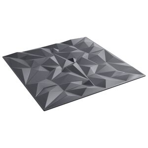vidaXL Pannelli da parete 12 pz 50 x 50 cm Grigio ametista Schiuma XPS