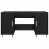 vidaXL Scrivania Rovere nero 140 x 50 x 75 cm Legno multistrato