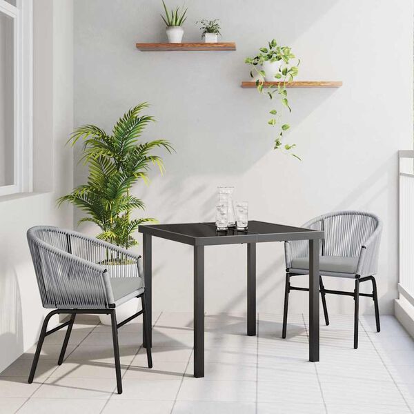 vidaXL Set da Pranzo per Giardino 3 pcs Antracite