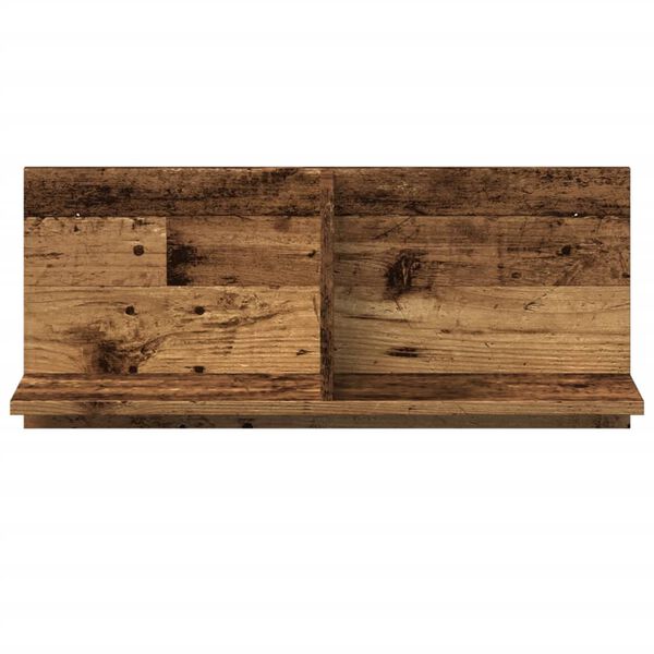 vidaXL Mobile a Parete 70x16,5x30 cm Legno Antico in Legno Multistrato