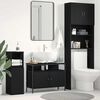 vidaXL Armadio per Lavabo da Bagno Rovere nero 80 x 30 x 60 cm