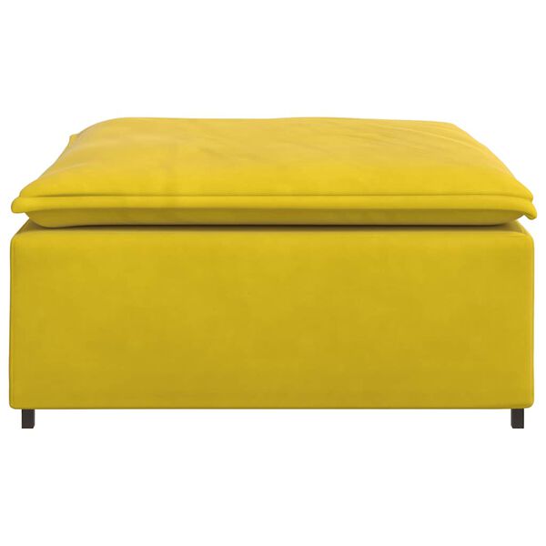 vidaXL Modulo Poggiapiedi Divano Modulare Giallo 100x100x48 cm